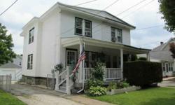 Charming Twin Home in the Heart of Havertown! Open Front Porch with new roof/attractive railing and concrete pad; Living Room/Dining Room with crown molding/wainscoting; Charming retro Kitchen, eat-in with plenty of cabinets/parquet floor; 3 Bedrooms with