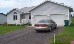 Newer home 3 bedroom, 3 full baths, 2 main floor bedrooms and 1 in lower level. Stainless steel appliances in kitchen are included in large eat in kitchen, lots of cabinets and center island. Newer carpet on the main floor and lower level. Huge family