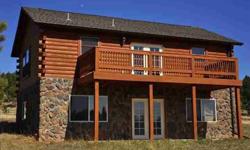 Custom built 2-bdrm log home in Colorado Mountain Estates with loads of natural sunlight. Master bdrm on main level and 2nd bdrm on lower level. Large finished bonus space in lower level w/walkout to patio perfect for family room, media room, office or