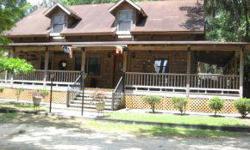 BEAUTIFUL ONE OF A KIND LOG HOME ON 3+ WOODED ACRES. ONE OWNER HOME HAS OAK FLOORS, KNOTTY PINE CATHEDRAL CEILING, HUGE EAT-IN KITCHEN WITH LARGE PANTRY AND SEPARATE DINING AREA. MASTER BEDROOM DOWNSTAIRS AND 2 BEDROOMS, BATH & SITTING ROOM UPSTAIRS.