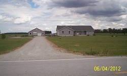 For Sale $219,900 2909 County Road 32 Kansas, Ohio 44841 Built by owners! Home in 2004 by Wayne Homes & barn in 2005 by owners. One story, 3 bedroom, 2 full baths, 1 half bath & Basement. 5.937 Acres All tiled except the back half. Approximately 3 acres