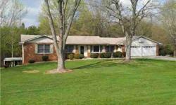 One Level living at its finest! All brick ranch on 4 ACRES!!! This home has it all! 2 car garage on main level,Basement garage that can hold 3 more cars,huge rooms,office,full basement,many updates include new Heat pump 2011,new ctr.tops,paint,floors,etc.