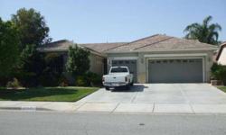 Well maintained single story in Menifee. Home has a great room and family kitchen great for family get togethers or just having friends over. Distressed wood through most of house, tile in bathrooms and master closet. 3 bedrooms have carpet. To get