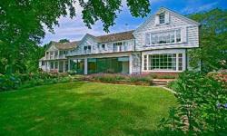 Classic property on Hook Pond in the Village estate area. Three acre waterfront property offers striking southeast views across Hook Pond, the Maidstone Club golf course, and the ocean. Two and onehalf story, centerhall traditional dates back to the