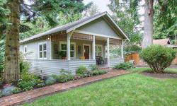 Enchanting Craftsman Bungalow with Storybook Charm... On over an acre just south of Issaquah. Huge covered front porch, gorgeous living space with extensive hardwood floors, brick mantled fireplace with wood stove, high ceilings & lots of new Milgard