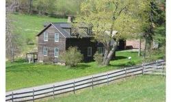 European style country farmhouse sitting on lovely 30 acres. Beautifully renovated inside and out (built in 1840 and fully renovated mid 1990s). Cedar siding, sunny entrance room, master bedroom, guest bedroom, spacious bathroom with antique fixtures,