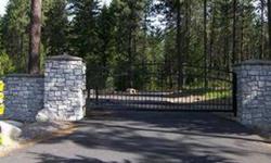 Unique executive homesite, last available site (of original six) in this private gated neighborhood, 9.24 acres, big trees, potential views to the north, premiere designer - john saylor home plans included with purchase.