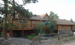 Real D log home, not log sided. This home has awesome views of the Pikes Peak and the mountain terrain. This home has 3 bedrooms, 2 bathrooms, 2 car garage, fireplace, refrigerator, microwave, dishwasher, stove and 9 ft ceilings, You won't want to miss