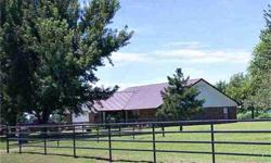 Near Hudson & Grand Lakes on 40 acres, Energy Efficient Brick Home w/Lg Living, Wood Stove, Updated Kit. w/lots of Storage, Handicap Accessable w/Roll-in Shower, Shop has Elect & 220, 4 Loafing Sheds w/Lights & Water, Improved Pasture, Pipe Fencing,