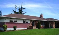 One, two punch. Knock out 1958 rambler on a sweeping corner lot in N. Everett. Clear cedar siding, finished eaves, thick comp roofing, vinyl windows, gas F/A heat, gas frplc, wood floors, sharp moulding and doors. Fenced yard includes RV parking oversized