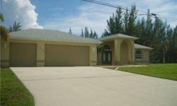 This house is an exceptional value. It is on a 4 lot site which is very rare in Cape Coral and allows for so much privacy on either side. A huge 3 car garage,new paint inside and out, new carpet, new lights, fans and front landscaping. The house also has