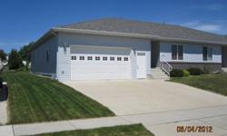 Twin Home built in 2005 with 3 bedrooms, 3 baths and finished 2 car garage. Central air. Gas heat. The main level has 2 bedroom, 2 baths, laundry room and Living room with electric fireplace, dinning room and kitchen with island and breakfast bar. The