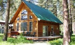Custom built cabin on woodsy lot with mountain views. Pine throughout, river rock fireplace, wrap-around cedar decks, open beamed ceilings and clerestory windows. Private access to Wenatchee River. Bring your family and enjoy wonderful recreation