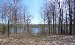 4.86 wooded acre's nestled between 2 luxurious lakefront homes, awaits a home worthy if t's views on this hillside lot. 150 feet of lake frontage! Build your dream home on this all sports lake. Walkout ready for septic or sewer, boardwalk at lake, shared