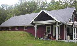 This nice earthberm home sits on a beautiful 120 acres m/l with a very nice mix of open fields and mature woods. Home has 2 bedrooms on main floor and an unfinished attic that could easily be another bedroom or two. Home is energy efficient, comes with