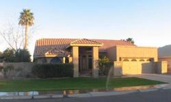 Well maintained Tempe Royal Palms home in South Tempe. Home includes 3 bedrooms, 2 baths, double doors on 3rd bedroom. Kitchen has oak cabinets, black appliances, smooth cooktop, tile countertops, breakfast room. Living room includes white wood custom