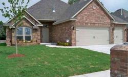 In sw okc. 3 beds, study w/wood floor, great rm w/fireplace opens to xtra large kitchen/dedicated dining area room, garage for three cars plan attachd energy efficient open plan, stained wood & doors, crown molding, decorative base case door headers,