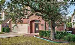 Lovely one story brick home backing to a greenbelt in very convenient location in Steiner Ranch. 3 bedrooms, 2 baths and a study/office - large kitchen opening to the living room and breakfast area. Covered patio overlooks the private backyard and
