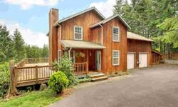 Jaw-Dropping Mt Rainier Views From Spacious Cedar Home on Secluded 5 Acres. You'll smile the moment you get here. Perched on an amazing piece of property oriented to the world class view, this splendid 3 BR, 2.5 BA, 2214 approx sq ft home welcomes you on