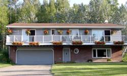 Location and a view! This home is formerly known as "McKinley View B&B" and is in one of the most coveted neighborhoods in Fairbanks. The property includes 2 lots that total just under an acre. Beautiful green lawn with perrenials, good sized rear deck