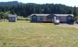 FAMILY FARM ON 6.96 ACRES WITH A 2004 MANUFACTURED HOME 1856 SQ,FT, 4 BEDRMS, 2 BATH, FAMILY ROOM, LIVING ROOM, MASTER BEDROOM/BATH WITH SITTING ROOM, LARGE KITCHEN W/CENTER ISLAND, DINING ROOM, HEAT PUMP W/AIR COND.FRONT DECK AND BACK COVERED PATIO,