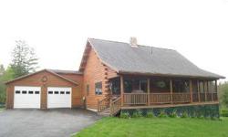 BEAUTIFUL 2 BEDROOM 2 BATH LOG HOME ON 13.57 ACRES, 1200 FEET OF WATER FRONTAGE ON NEZINSCOTT RIVER, GREAT FISHING & BOATING, CATHEDRAL CEILINGS, LOFT, KNOTTY PINE, LARGE KITCHEN, ISLAND BAR, TILE FLOORS, LIVING ROOM WITH BRICK HEARTH AND WOOD STOVE, PINE