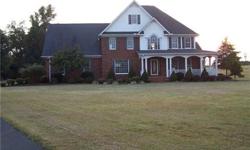 Brick 3 br, 2 full ba & 2 half bath home w/all the Southern Charm you could want, sitting on 5.5 ac. Lge kitchen w/cherry cabinets, lge great rm w/hardwood flr & fp. 2nd flr offers 3 br, office & bonus rm. 25x33 wired shop with an RV cover on side.