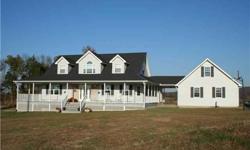 Seasonal River views, 3br. 2.5bath Cape Cod style home on 13.25ac. and has 10 bay show horse stable, with wash bay and tack room, and extra storage. New hardwood floors, new carpet, beautiful Oak Kitchen cabinets, fireplace, Sun room overlooks beautiful