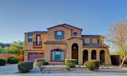 AMAZING home at an AMAZING price in lovely Estrella Mountain Ranch. 5 bedroom, 4 bath home that has stunning architectural features! Formal Living Room w/ fireplace. Formal Dining Room w/ Butler's Pantry leading to Gourmet Kitchen w/ multiple ovens,