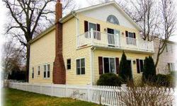 One block to River with River Views! Lovely and large newer rebuilt colonial featuring living room and dining room with wood burning fireplace, country kitchen, bedroom and full bath on first floor! Second floor offers master bedroom with cathedral