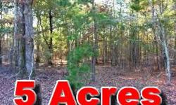 5 Acres for sale with owner financing. $495 down payment, $314 per month. Property is located 1 hour East of Atlanta just off I-20 approx. 10 minutes. Visit our website for more information about this property. www.5land.com or call Chris for more