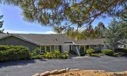 California living at its best! Spectacular views from this sun-drenched home, Windy Hill to San Jose's city lights. Gorgeous lot on 3 acres with sparkling pool & hot tub, orchard, gardens, patios, and lighted "sport court" area. Room for horses, vineyard
