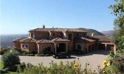 Top of Cielo... Spectacular breathtaking Ocean and Sunset views...Custom Tuscan Estate 5 BR 5.5 BA, office, family room and bonus room, over 6000 sf, plus loggias, balconies and 4 car garage. Travertine & hardwood Floors, arched passages, iron staircase,