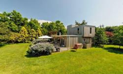 Privately situated on just under an acre of professionally landscaped property, this charming modernist house is not only located close to ocean beaches, but also to shops in Amagansett, the library and restaurants. The house can easily be expanded in the