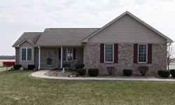 Custon Built Thrin Home on 5 acres. 9ft Ceilings, 3 Seasons Room, All Appliance Stay, Walk-in Closets, Split Floor Plan. Paved Road, Basement, 90 X 94 Finished Pole Barn, 4 floor drainsListing originally posted at http