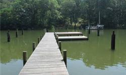 WATERFRONT Lot ready for your waterside dream home.Picturesque setting.New pier, septic and well installed.Deep water, high elevation and great location.The two car garage has room above to finish as living space for a vacation getaway or live in while
