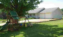 L164Pleasant Land Farm! 67.48 acres together with 2000 sq. ft, 12 year old, 3 bedroom, stick built, ranch home, 2 bath, full finished basement, FAG heat, C/A, vinyl siding, 2 car attached garage. Older barn, machine shed and shop. Approx. 52 acres of