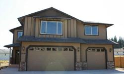 O Down Financing Here! Beautiful New 4-CAR GARAGE Home Full of Xtras! HardWd Flrs thru-out most of the Main Flr.Open Kit w/Pantry,Eatting Bar, Cabinetry w/Crown Molding,Granite Cntrs w/Mosaic B/S & Stainless appl's. Lrg FamRm w/Stone Firepl is adjacent to