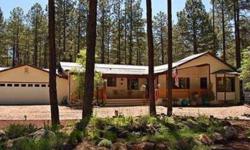 ENJOY THIS MAGNIFICENT 4 BEDROOM, 3 BATH HOME LOCATED IN THE CENTER OF PINETOP. YOUR BACKYARD BORDERS THE US FOREST. THIS HOME HAS 2 MASTER SUITES WITH ONE HAVING THE ABILITY TO BE USED FOR AN IN HOME OFFICE, FRONT ACCESS AND AIR CONDITIONED. REMOLDED IN