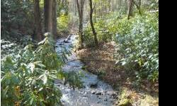 Over the river and through the hill. Fantastic Private retreat with plenty of creek frontage, Private Bridge over the Creek. Property on both sides of the Creek, with another building site. Mountain Laurel and Rhododendron galore. Sit on your porch and