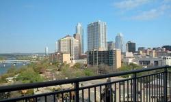 PRICED TO SELL! Exclusive high-rise home w/ BEST VIEWS of Lady Bird Lake & Downtown Austin Skyline. 11th floor 1-bed plus den. 10' ceilings. Floor-to-ceiling windows. Ceiling fans & custom blinds. Amenities