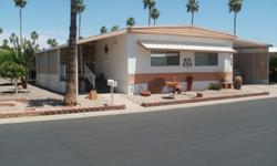 Mesa,Az-Gated 55plus, 5 star resort community offers a 24x56 spacious double wide home/lot rent $429 a month