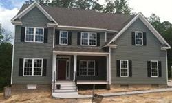 The Addison Plan by New River Custom Homes. 1st floor bedroom and full bath. 4 additional bedrooms at 2nd floor, PLUS a loft Bonus Room. 7 1/4 base trim at 1st floor, Tray ceiling in Dining Room, Coffered ceiling and gas FP in family room. Hardwood