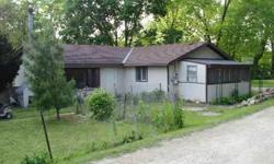River front property! Ranch 2 bedroom, 1 bath. Great yard. Home has been stripped of flooring and cabinets. Being sold "as is". Has much potential. Huge wooden deck on back side of home looking out at Fox River. Peaceful atmosphere! Owner want an