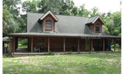 2010 3 Bedroom, 2 bath Custom Log home in Dade City. 4,128 sq ft under roof with 1,728 sq ft heated & cooled. Nearly Completed Interior needs some walls and ceilings finished, fireplace area is ready for fireplace, just needs to be completed. Watch over