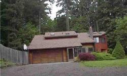 Tucked away in the woods, this 1.75 acre property is a natural for privacy. 3 bedroom (could be 4) 2 bath with large master suite and huge walk-in closet. Dishwasher, microwave, and water heater are newer. Stair landing has lots of windows, and window