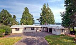 Expansive marine views and a flank to flank vista of Mt. Rainier greet you from most rooms of this Mid Century Home on the shores of Totten Inlet. Classic open beamed 50's architecture features 3 bedrooms, 1.75 baths, den, and large sun room. Antique cut