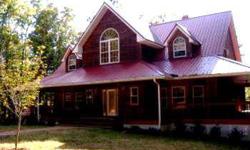 Fully furnished 3BR/3.5BA home on 7.58 acres, stainless appliances, tin ceiling, 2 gas log fireplaces, wraparound porches, large barn with storage, zoned h/a, finished basement & more.Listing originally posted at http
