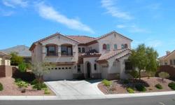 Lovely & Highly Upgraded 3100sf 4 Bedroom + Large Loft 2 Story Exec-Style Home On Elevated Oversized Lot w/Relaxing Pool & Spa & 3 Car Garage in Fabulous Summerlin West! Dramatic Floorplan w/Volume Ceilings in Stately Living Room w/2 Sided Fireplace &