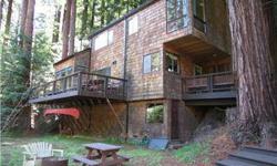 Incredible monder home built in the 1980's nestled in the Redwoods. Property offers so much - a must See. Home is sold with most of the furniture. Community optional membership in simmming pool, hiking trails, water falls. Listing agent and office
